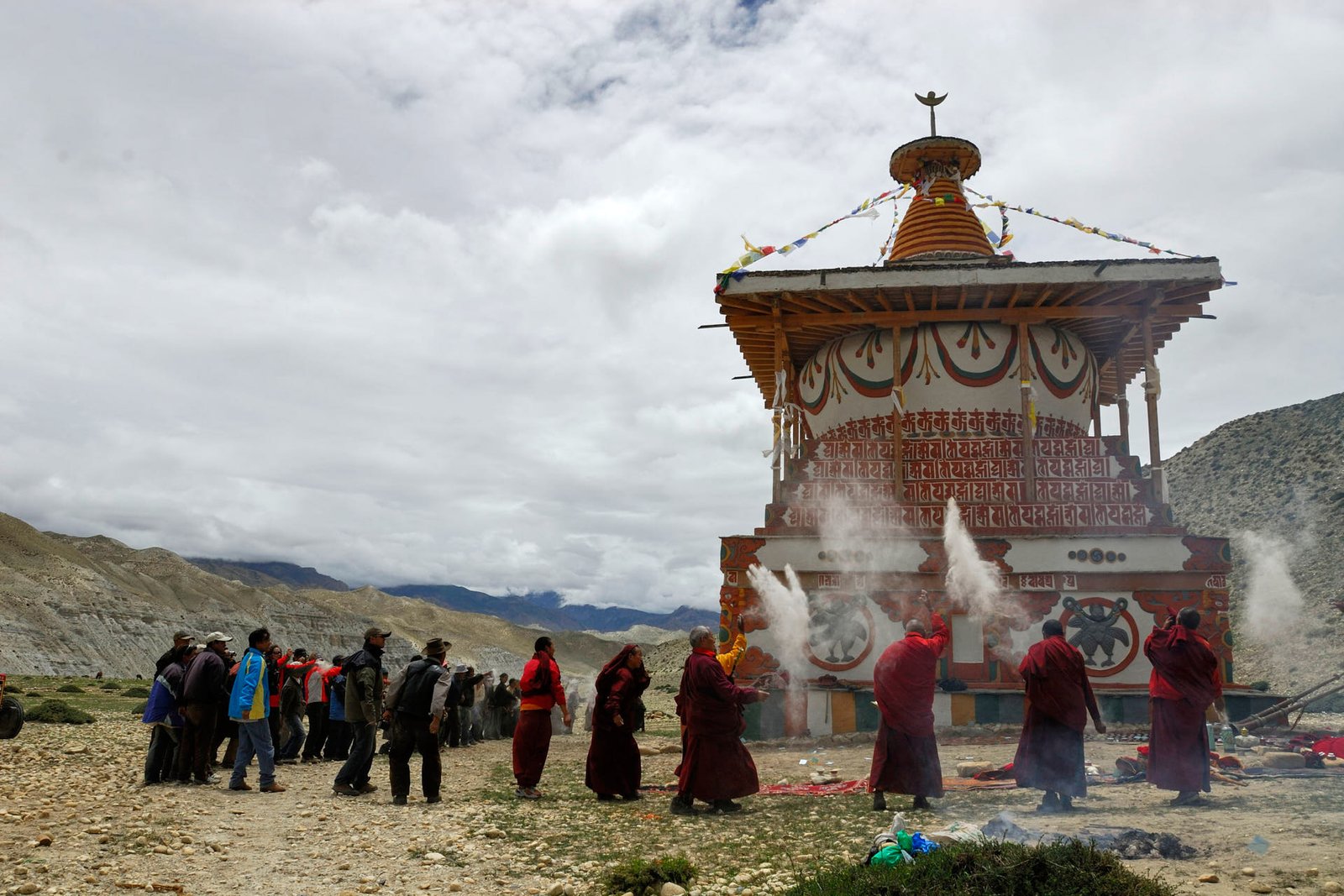 view of sumda chorten's consecration