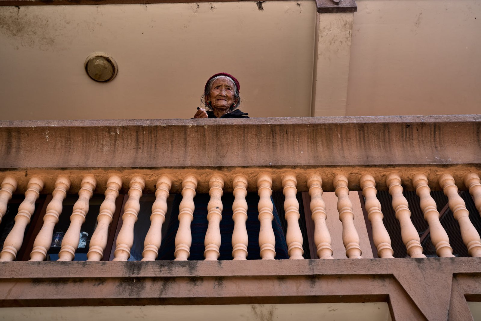 elder tibetan refugee in Kathmandu